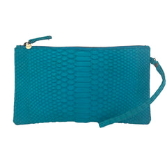 SNAKESKIN WRISTLET in Teal
